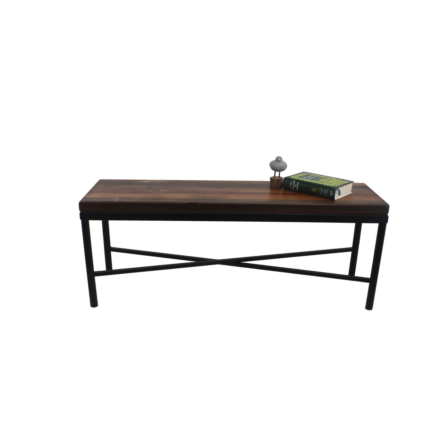 Banqueta estilo industrial de fierro y madera, Modelo BELFAST Forest