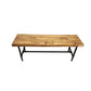 Banqueta estilo industrial de fierro y madera modelo MALAGA Arena