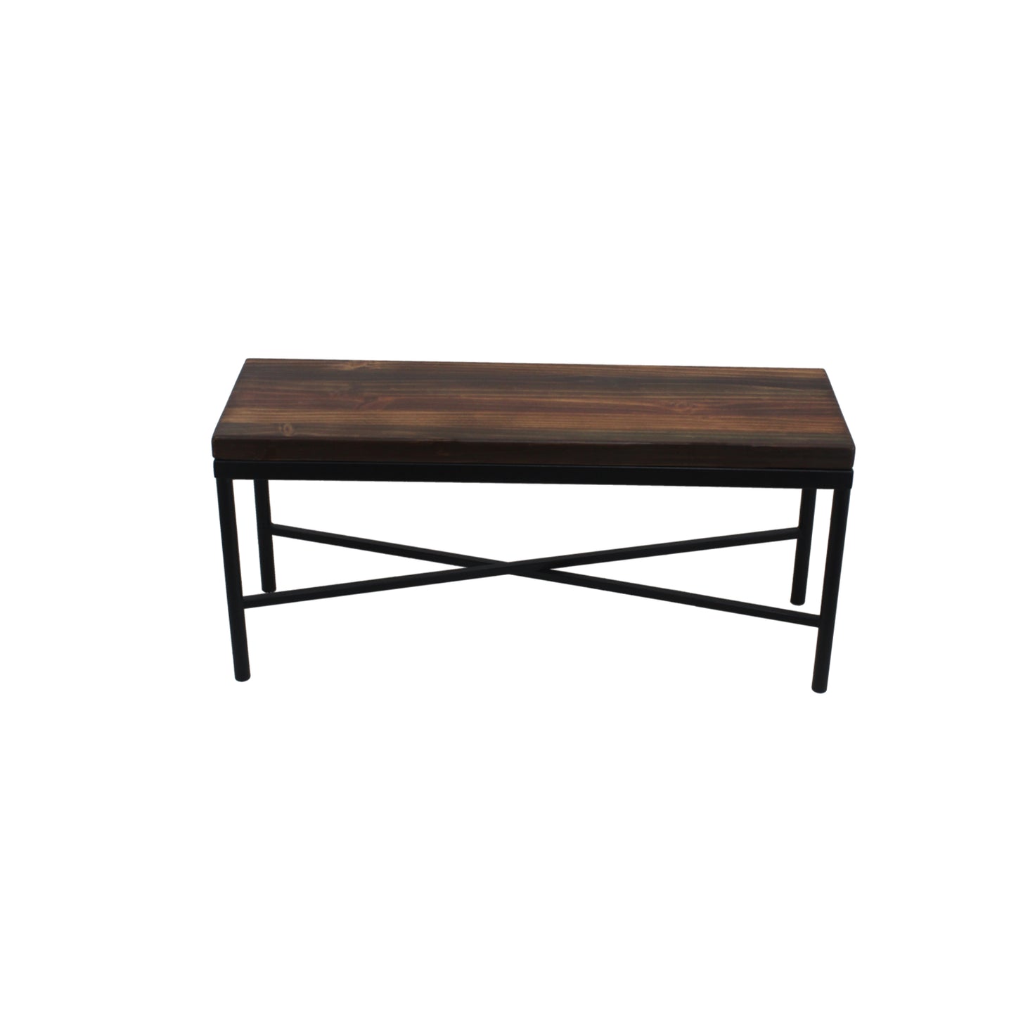 Banqueta estilo industrial de fierro y madera, Modelo BELFAST Forest