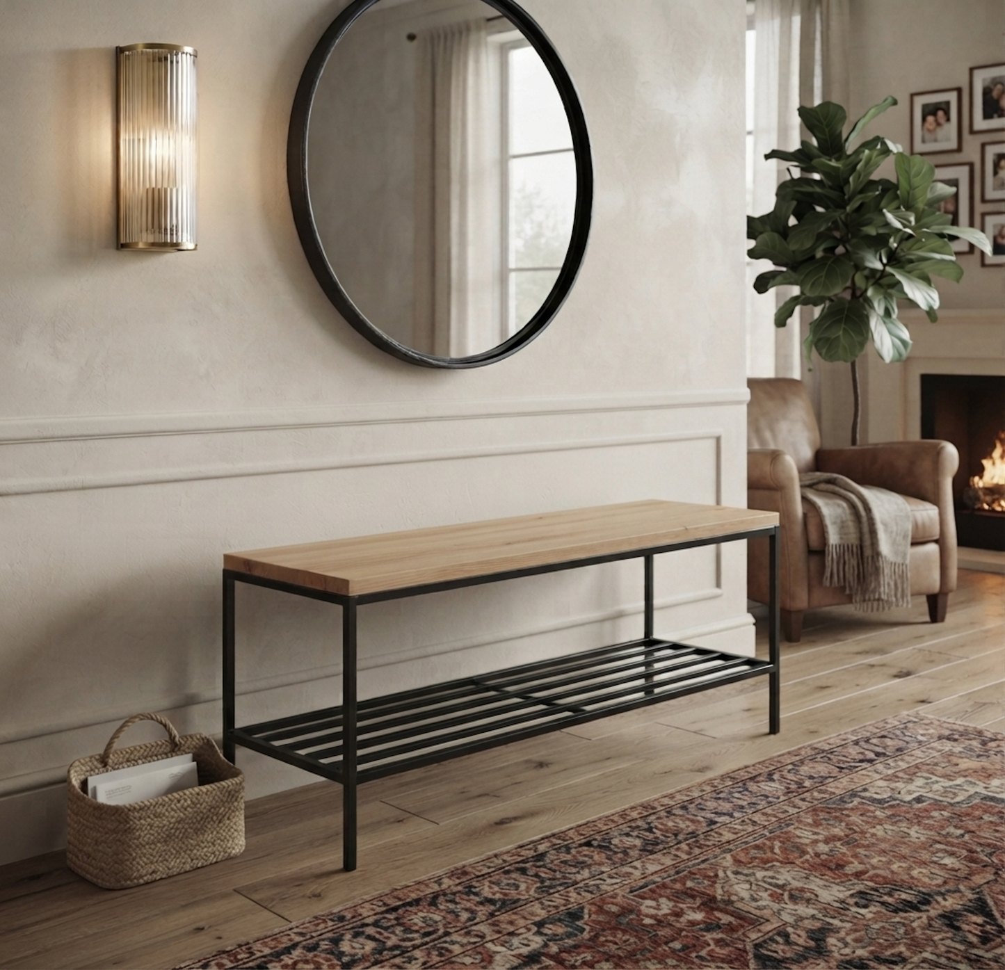 Banqueta Industrial OTAWA en Roble - Fabricada en Chile, Llega Armada