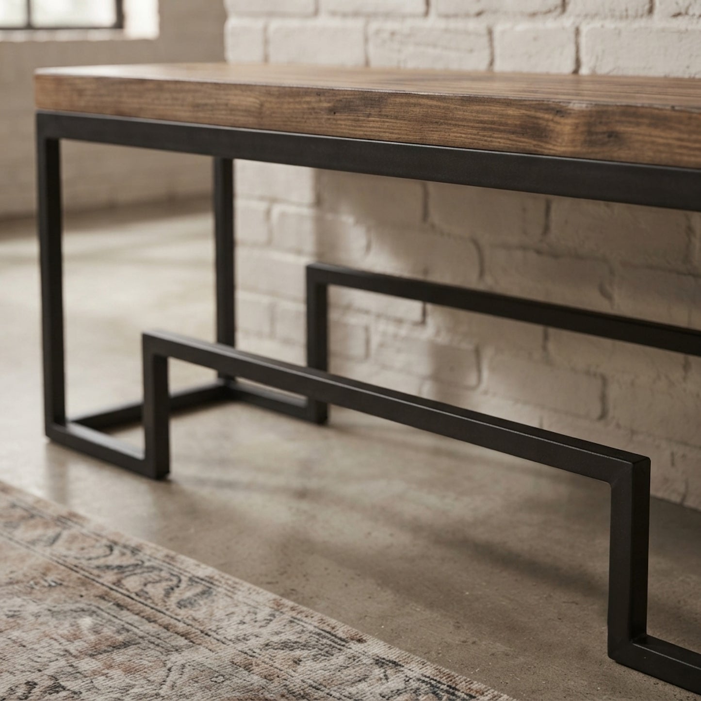 Banqueta Industrial VERSACE  en Fierro y Madera - Fabricada en Chile, Llega Armada